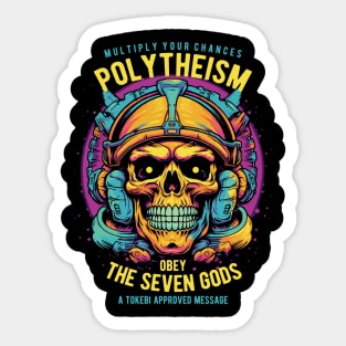 Polytheism Skull Sticker